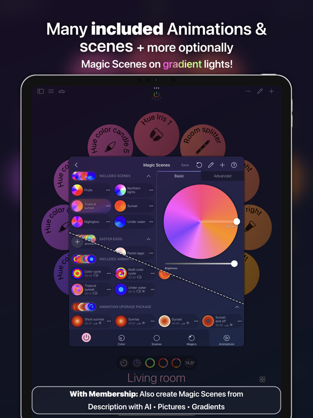 Philips Hue 用 iConnectHue スクリーンショット