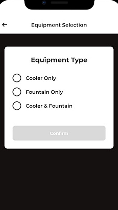 Equipment Selection Screenshot