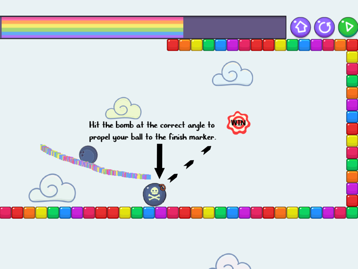 Rainbow Ball - Physics Puzzles
