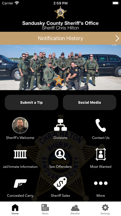 Sandusky County Sheriff - OH Screenshot
