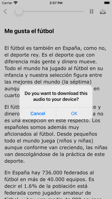 Learn Spanish Audio Screenshot