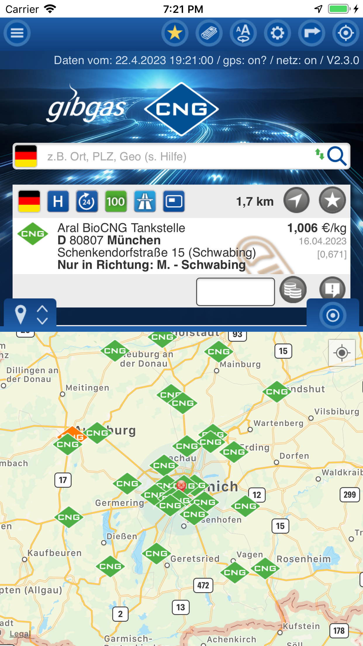 gibgas CNG-App