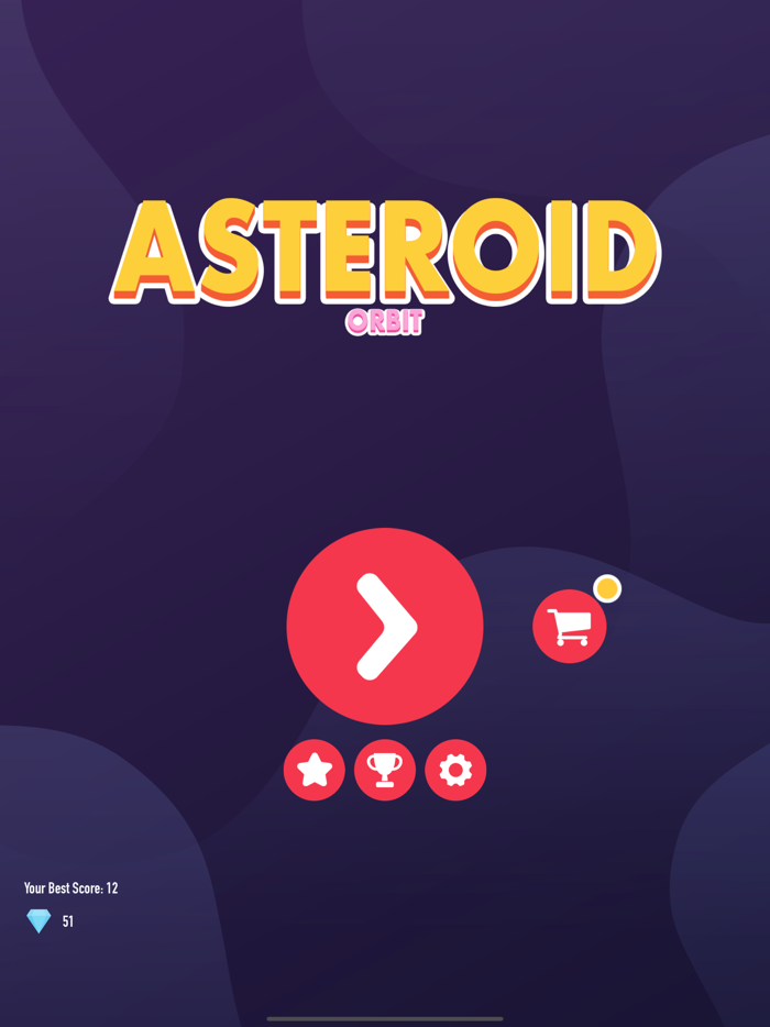 Asteroid Orbit Swipe to move