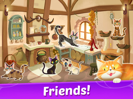 Witch & Cats – Cute Match 3 screenshot 4