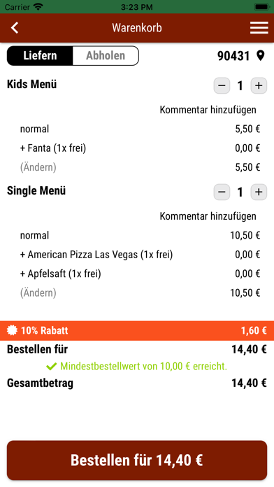 Mikes italienische Kuche Screenshot