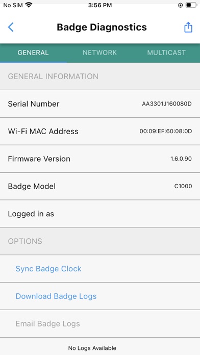 Vocera Mobile Badge Utility Screenshot