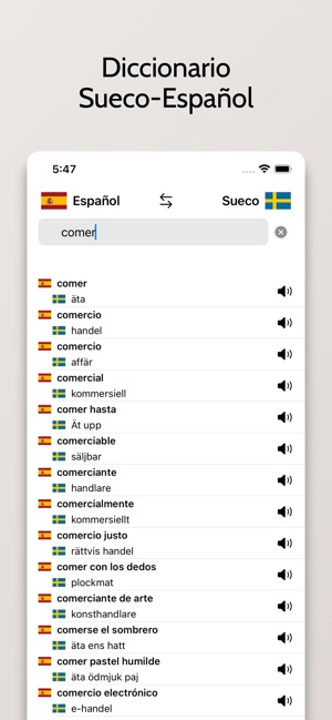 Diccionario Sueco-Español on the App Store
