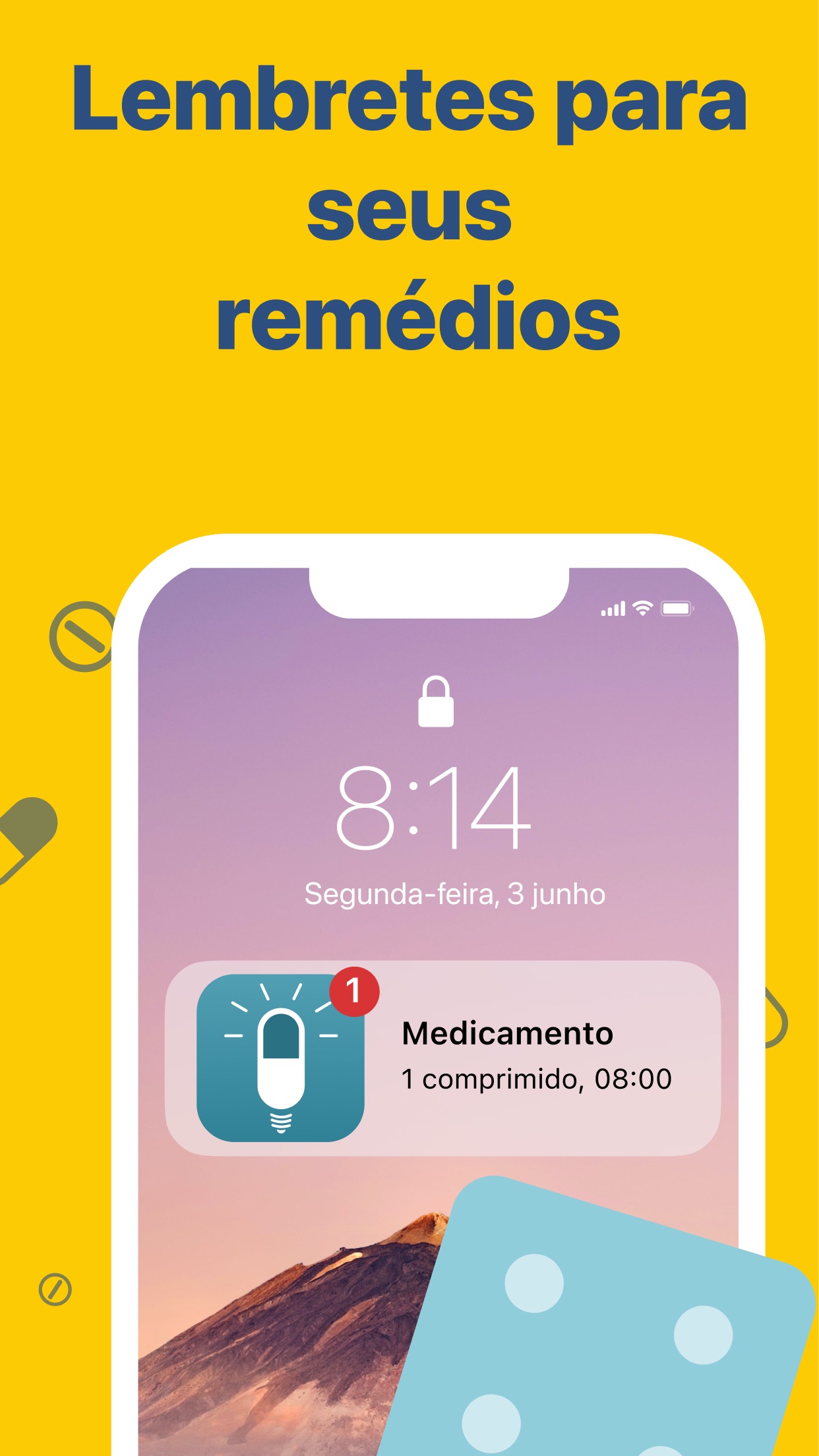 Screenshot do app MyTherapy Lembrete de Remédios