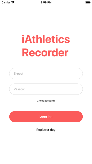 iAthletics Recorder Screenshot