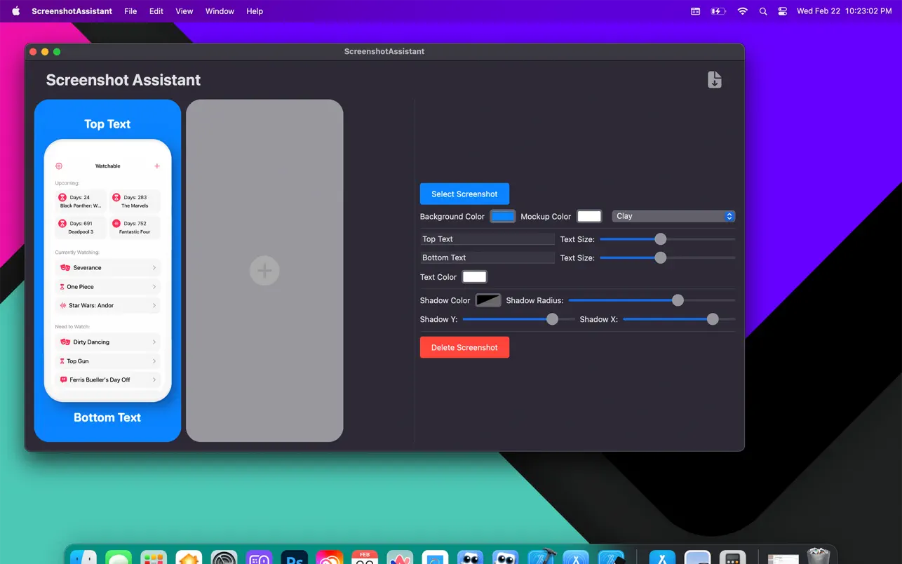 #1. ScreenshotAssistant (macOS) โดย: Luke Drushell