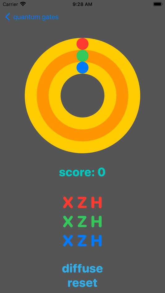 #2. quantum gates (iOS) 由: Sungjun Kim
