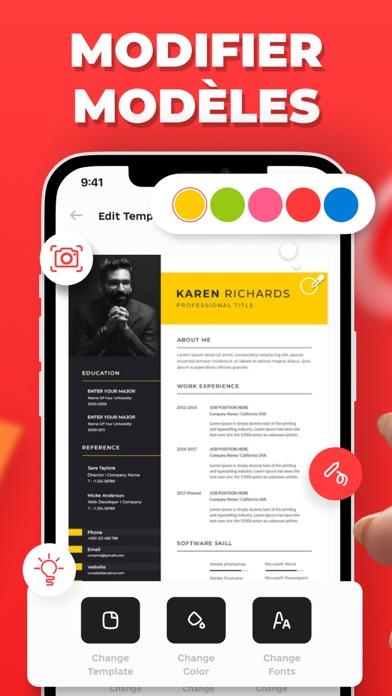 Screenshot #2 pour Resume maker • CV builder