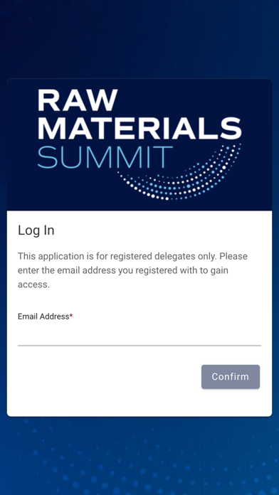Raw Materials Summit Screenshot