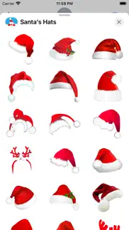 santa's hat christmas stickers iphone screenshot 1