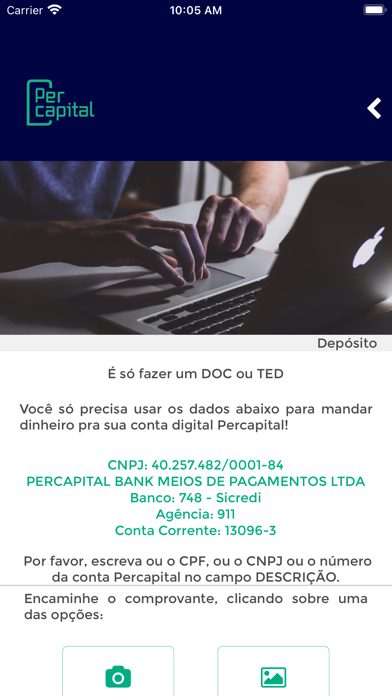 PerCapital Bank Screenshot