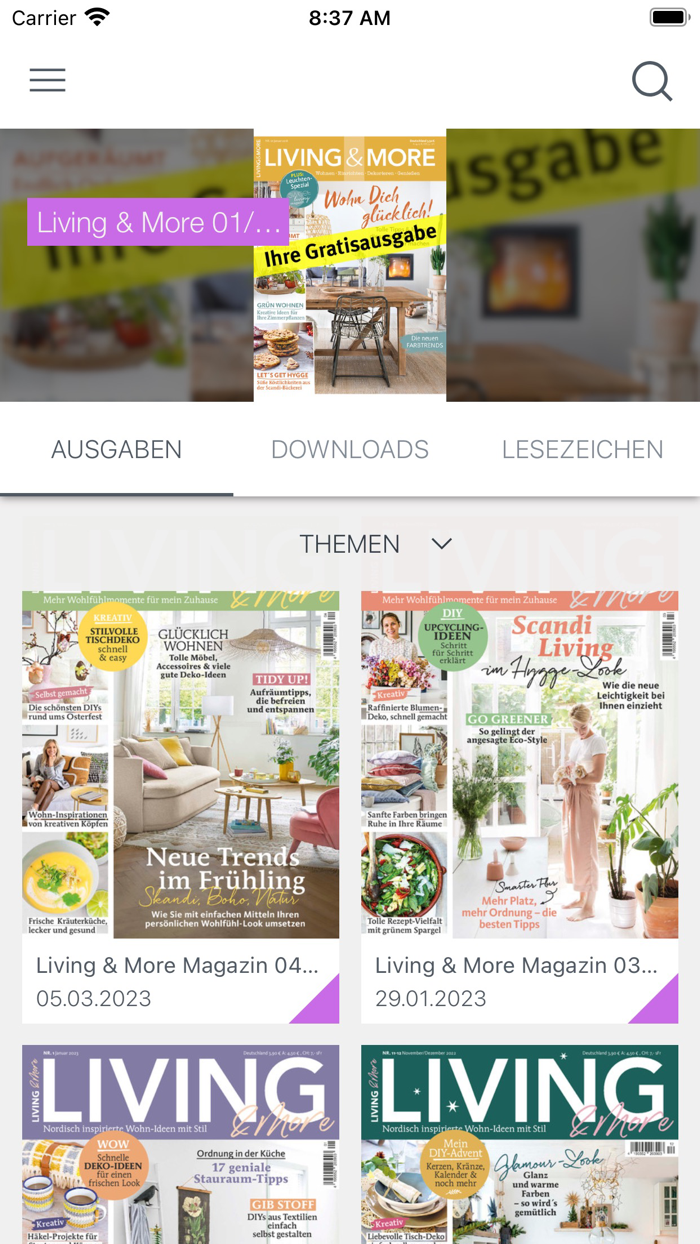 Living and More Magazin