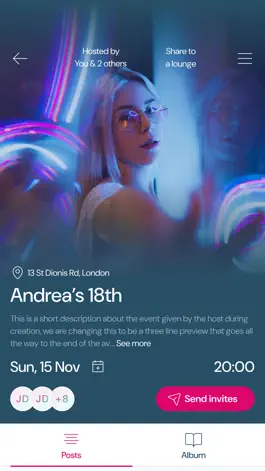 Game screenshot Lounge - Groups & Events hack