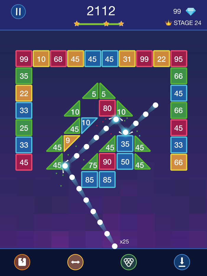 Bricks Breaker - Glow Balls