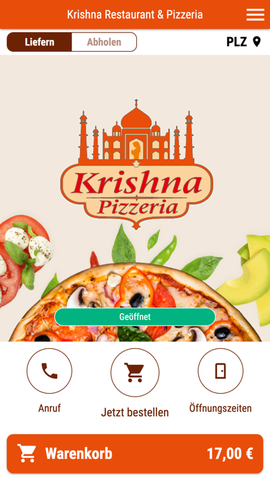 Krishna Restaurant & Pizzeria Screenshot