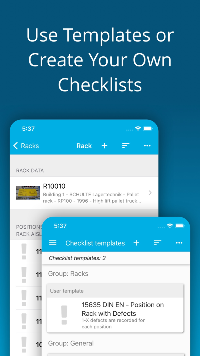 Rack Inspection DIN EN 15635