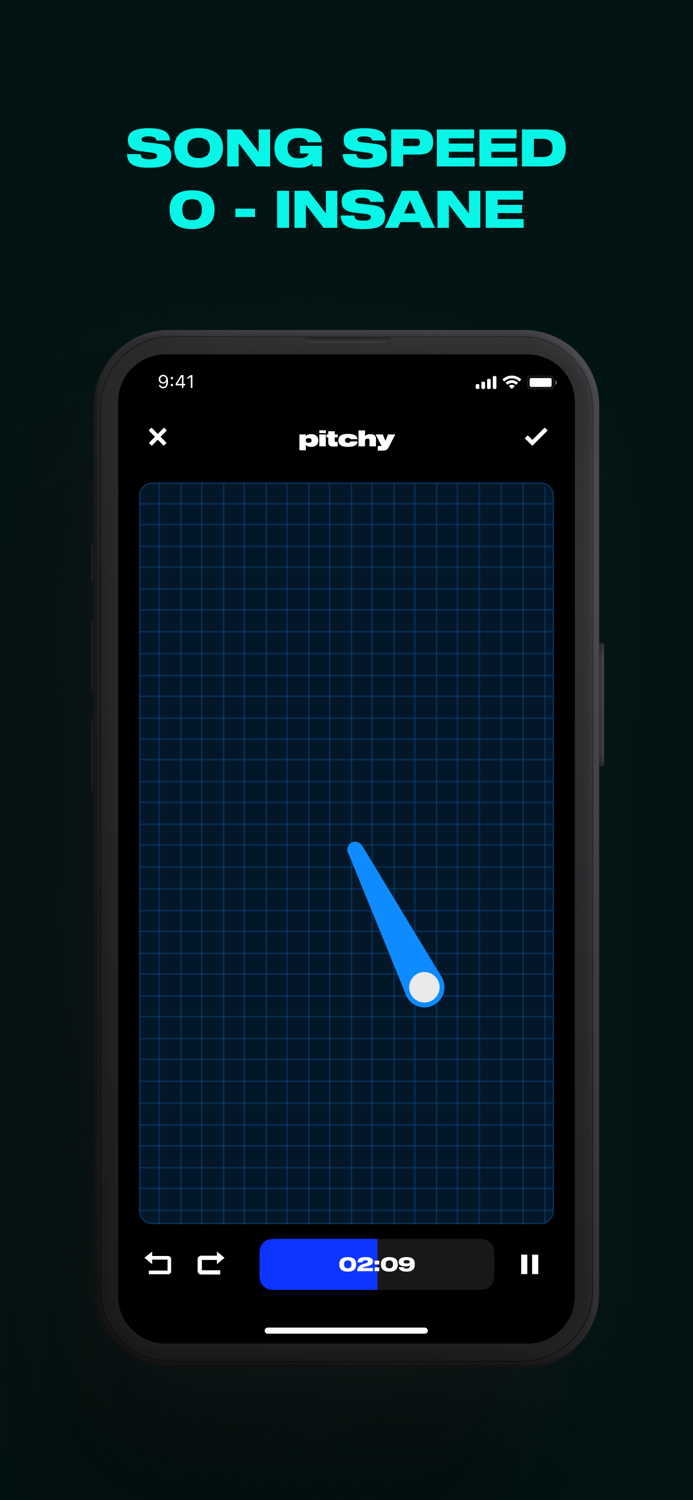 pitchy sped up slow down song