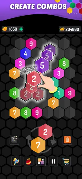 Game screenshot Merge Hexa: Number Puzzle Game hack