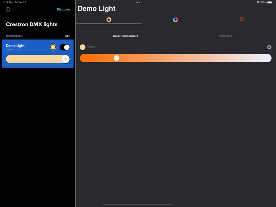 Crestron DMX-C screenshot 2