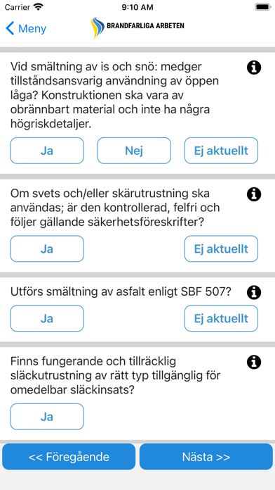 Brandfarliga arbeten Screenshot