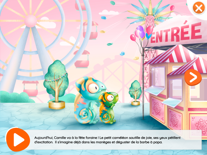 Camille à la fête foraine