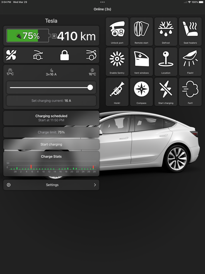 Watch app for Tesla
