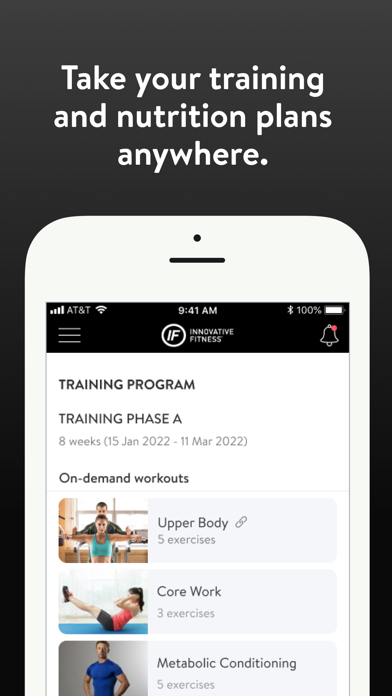 Innovative Fitness App Screenshot