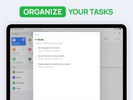 SuperPlanner: Daily Planner iPad screenshot 2 - Productivity app