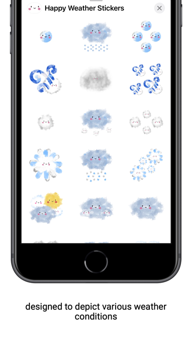 Screenshot #2 pour Happy Weather Stickers