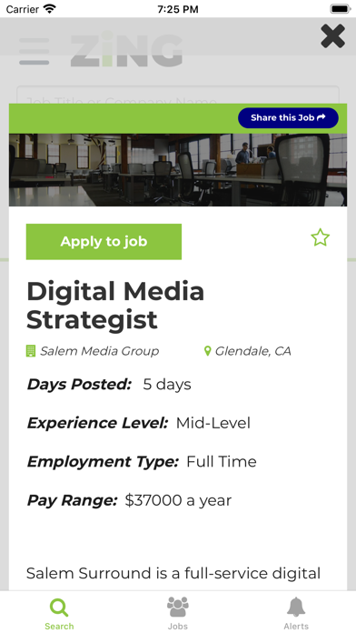 Zing Jobs App Screenshot