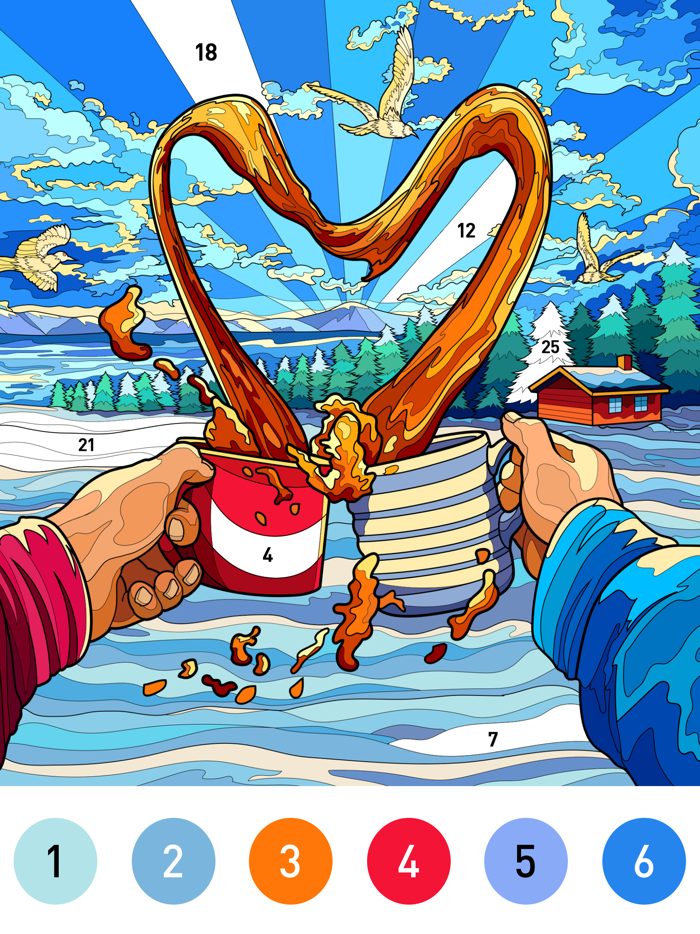 Heart Love Color By Number