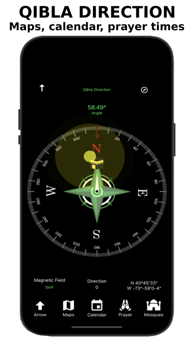 Qibla Finder - Prayer Times Screenshot