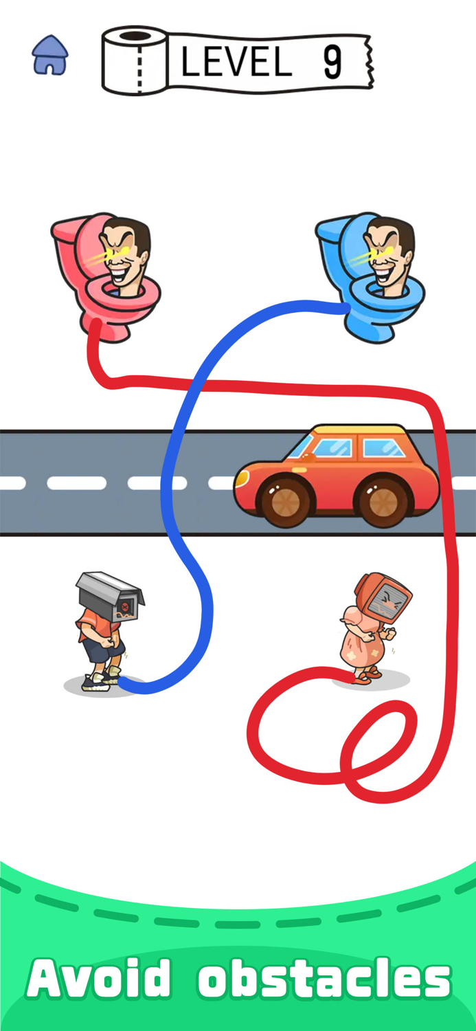 Poop Rush -Draw to Toilet Game