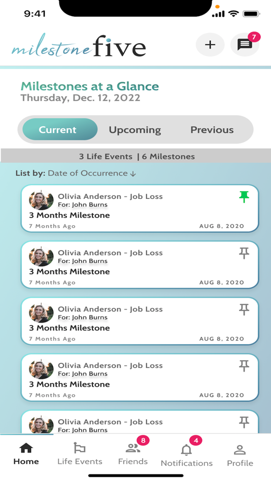 #1. MileStone Five (iOS) 由: Rodgers And Rodgers Consulting Llc