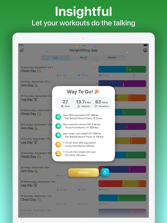 Weightlifting App iPad screenshot 4 - Health & Fitness app