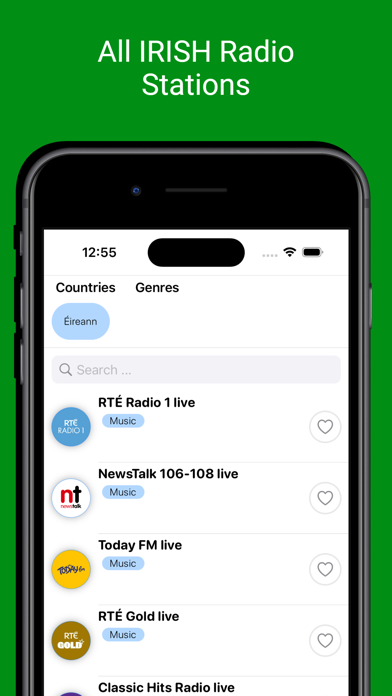 Irish Radios & News live fm Screenshot