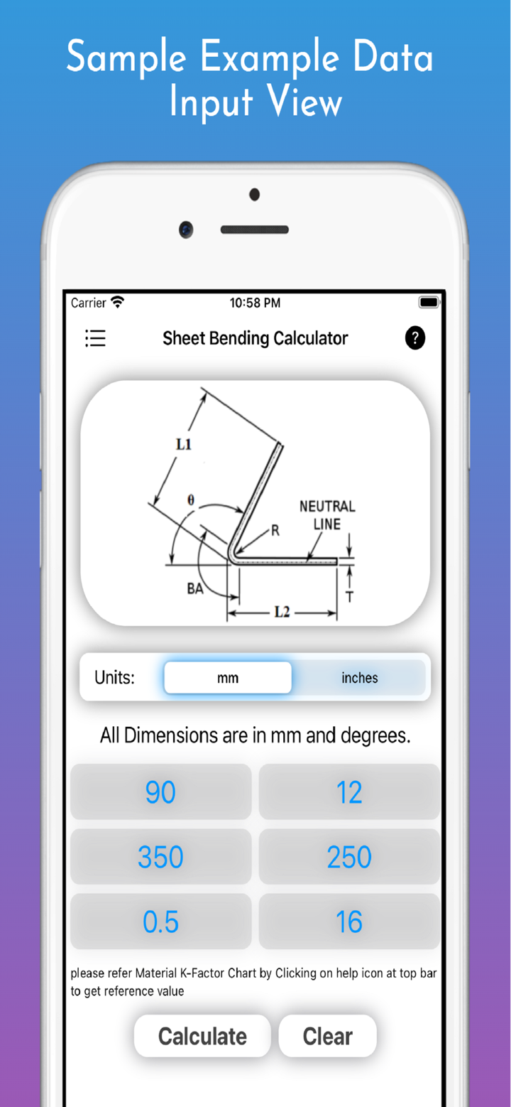 Sheet Bending Calculator Pro screenshot 4