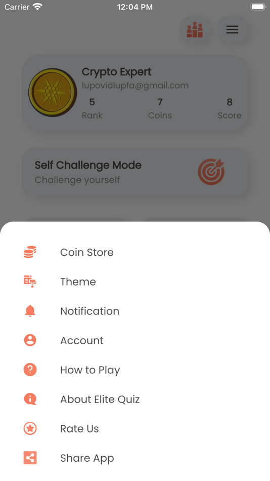 #6. Crypto Quiz Game (iOS) By: Ovidiu Lup