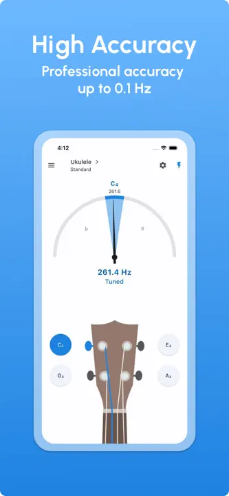 Ukulele Tuner - LikeTones : capture d’écran 3 sur 4