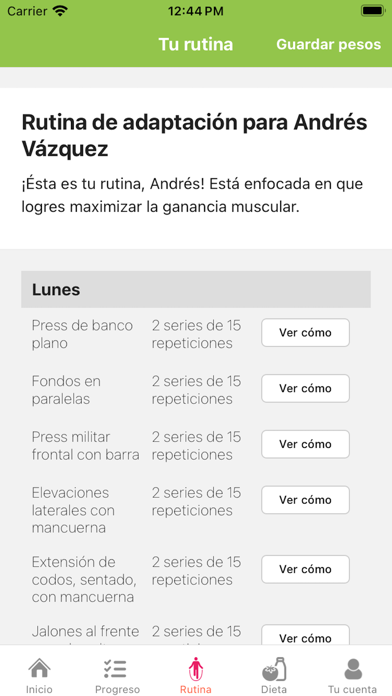 Andres Personal Trainer Screenshot