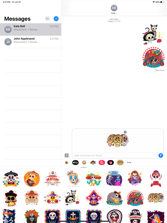 Screenshot #5 pour Dia De Muertos Reborn Stickers