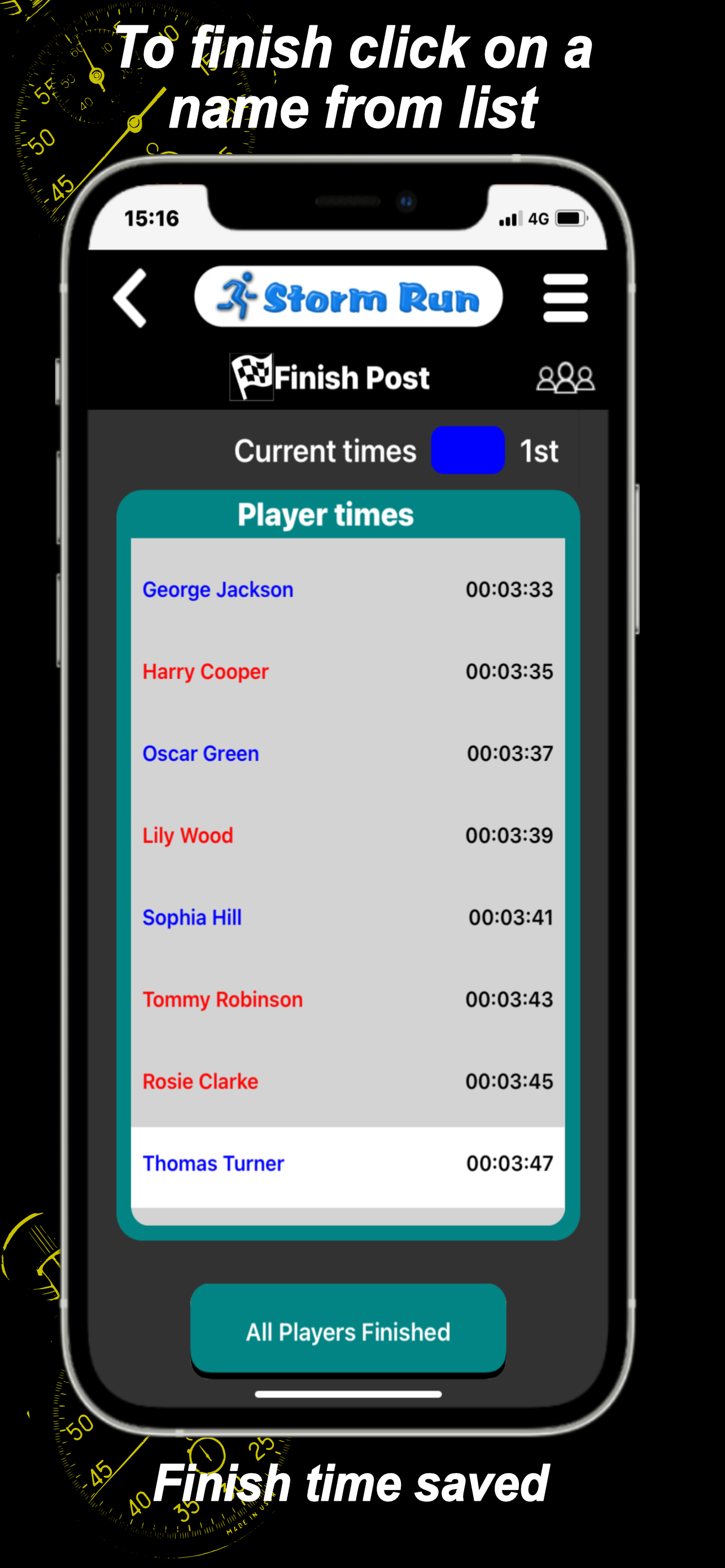 StormRun Time Trial App