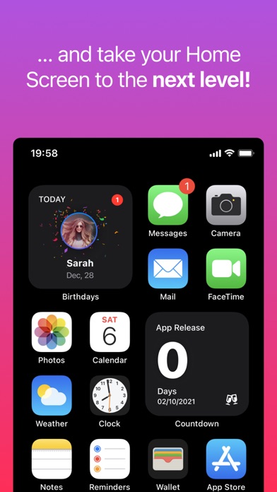 Birthday Reminder App & Widget Screenshot