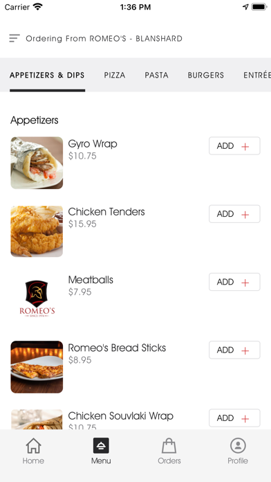 ROMEO'S RESTAURANT Screenshot