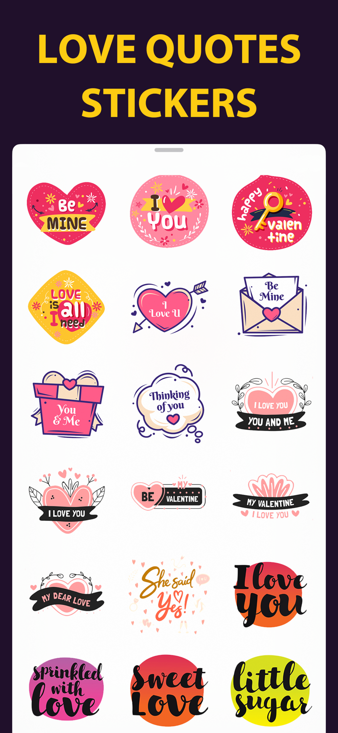 The Love Quotes Stickers