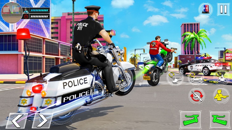 US Police Moto Bike Car Chase screenshot-6